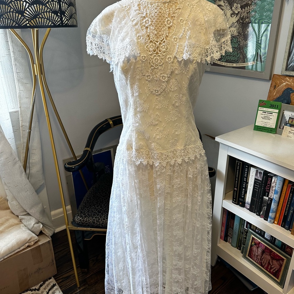 Scott McClintok White Lace Dress